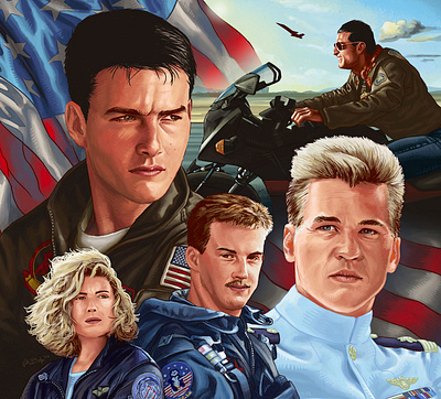 Goose digital illustration movies poster tomcruise topgun