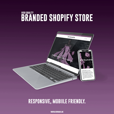 Rymando - Shopify Branded Store. branding dropshipping ecomerc ecommerce logo shopify shopify theme theme ui ui design webdesign