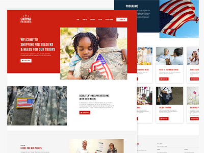 Shopping for Soldiers Homepage homepage ui webdesign