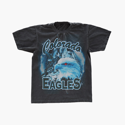 Colorado Eagles Hockey Bootleg T-Shirt Design adobe photoshop collage design graphic design hockey merch design merchandise sports t shirt design