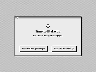 Mac OS Classic Notification alarm appdesign classic computer dialog funny interface mac notification old fashioned operating system os passé pc pixel pixelated retro uitrends uxui work