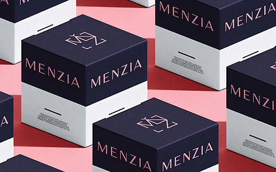 Menzia Jewelry Store box branding design graphic design jewelry logo logo design menzia package package design store