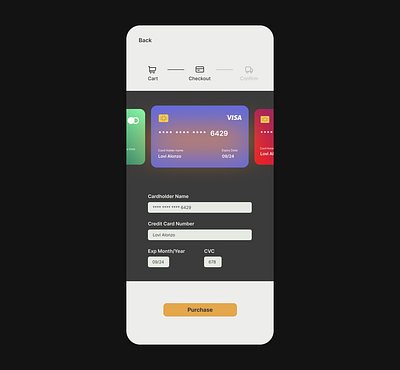 Daily UI - Day 002 - Credit Card Checkout dailyuichallenge design ui uidesign userexperience userinterface ux uxdesign