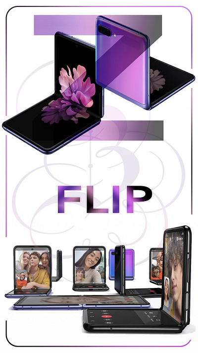 SAMSUNG Z FLIP graphic design poster