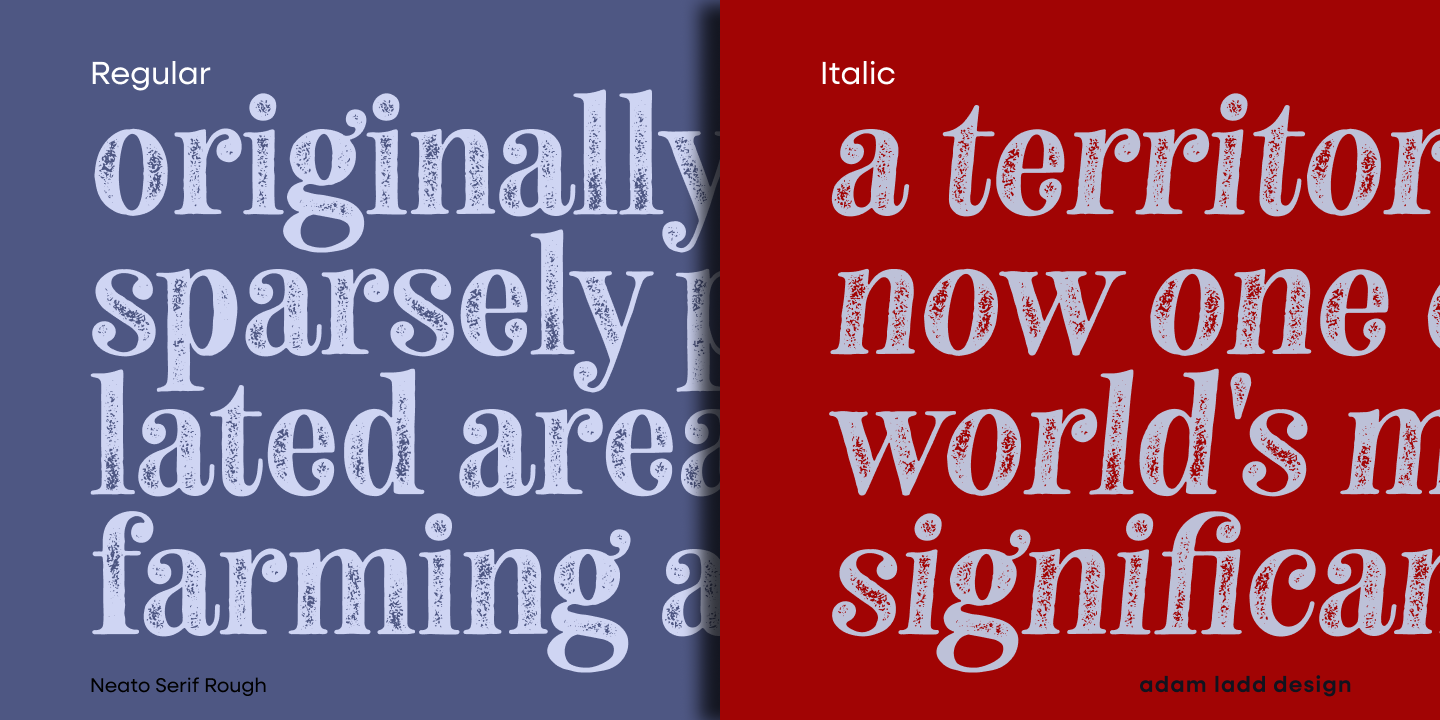 Neato Serif Rough. Hand drawn & quirky. branding font fonts in use graphic design lettering packaging type design typeface typography