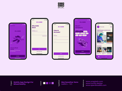 Mobile app design for Mixed Reality figma mobile app mobile design product design ui design uiux