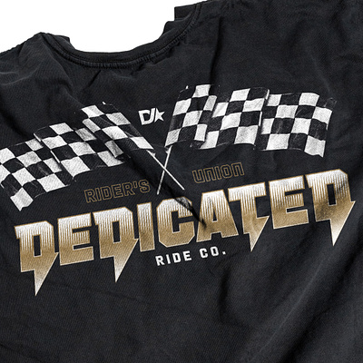 Dedicated Ride Co. Flags Tee branding design graphic design illustration tee vector