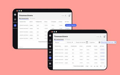 Transactions - Table design table tabledesign tables ui