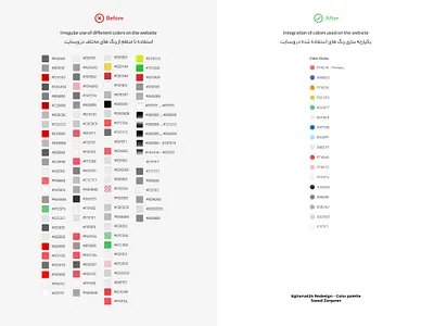 Eghamat24 Redesign - Color Palette booking color design system designsyestem eghamat eghamat24 hote iran mashhad saeed saeedzargaran travel