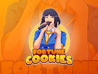 Fortune cookies - Mascot logo branding design graphic design illustration logo vector