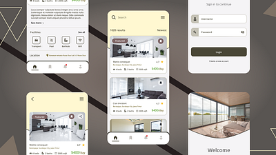 Airbnb App Design app branding design graphic design illustration logo typography ui ux vector