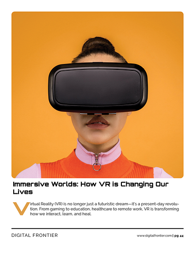 VR Magazine Editorial Spread branding editorial graphic design illustration virtual reality