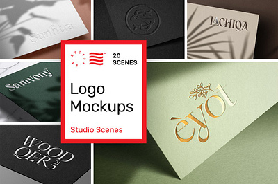 Logo Mockup Bundle - Paper Print brand branding identity logo mockup bundle mock up mockups psd template