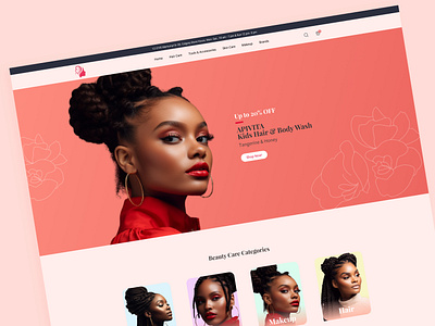 Beauty Care Website Design beauty beauty care cosmetics design e commerce facial hair homepage makeup online shop shopify skincare ui web design