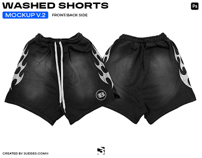 Washed Shorts Mockup V.2 apparel apparel mockup brand identity branding clothes mockup clothing clothing brand clothing mockup free free mockup graphic design pants short design shorts shorts for men shorts mockup streetwear streetwear design washed shorts washed shorts mockup