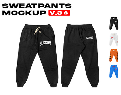 Men's Cuffed Sweatpants Mockup by CG Tailor on Dribbble