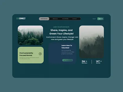 GoGreen - Hero Section go gogreen graphic design green hero natural nature section ui uiux website