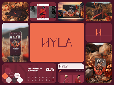 HYLA Fashion Brand Identity brand brand designer brand guide brand guidelines brand identity branding color elegant logo graphic design hyla inspiration logo logo design luxury branding luxury logo minimalist premium branding premium logo premium store video