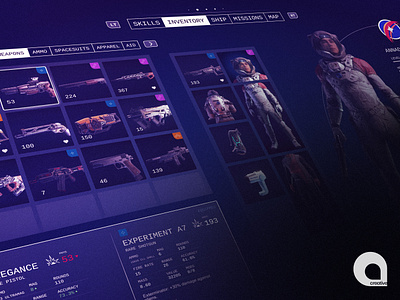 Starfield - Inventory Screen Redesign design game game ui gui modern redesign starfield ui user interface