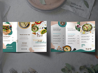 Trifold design brochure card design food graphic design healthy food healthy soup illustration illustrator menu menu card restaurant menu card restaurant menu design trifold trifold brochure design