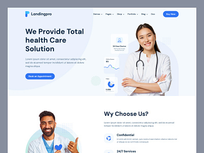 Health Care Landing Page bootstrap care design health landingpage medical modernize template theme ui website