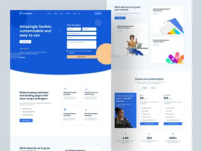 Agency Landing Page Design agency bootstrap design landingpage modernize service template theme ui website