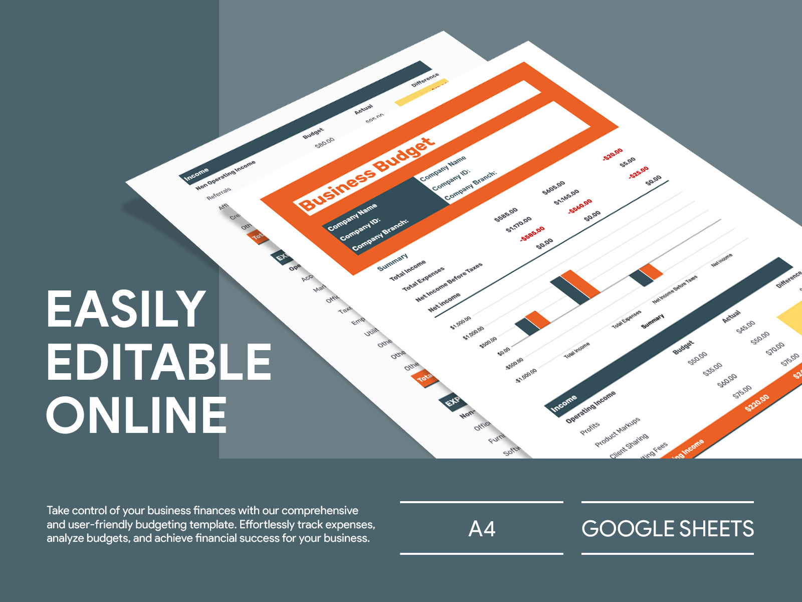 Business budget free google sheets template by free google docs