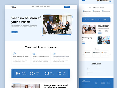 Finance Easy Solution Website📊 banking finance website financeservices financesolution financial fintech website graphic design homepage landing page design ui uiux web design web page website design