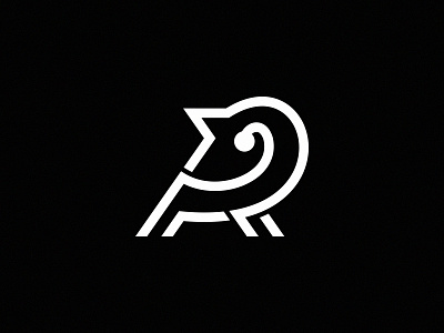 Letter F & R Tech Bird Logo bird branding creative logo letter marks line art logo logoground modern logo tech vector