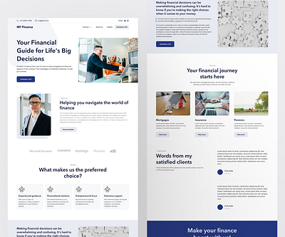 Finance Consultant website clean consultancy consultant website design finance finance consultant financial advisory home page landing page minimal modern online consultancy ui web design website