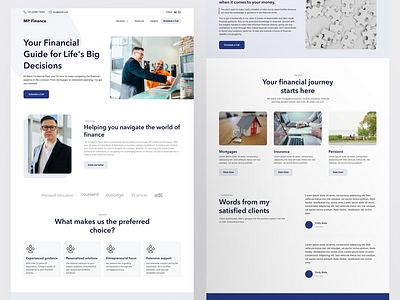 Finance Consultant website clean consultancy consultant website design finance finance consultant financial advisory home page landing page minimal modern online consultancy ui web design website