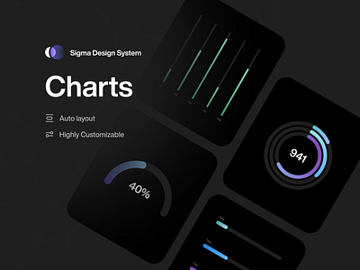 Sigma design system charts dark mode chart component dark mode design system library sigma sigma design system ui uikit ux