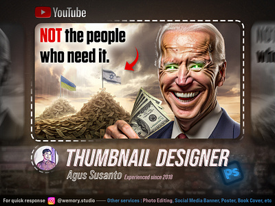 Thumbnail Design - Foreign Aid design graphic design manipulation midjourney photo editing photoshop thumbnail youtube thumbnail