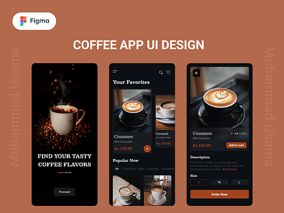 COFFEE APP UI DESIGN app des app ui coffee coffee app cold coffee design app mobile app mobile app ui ui uiux