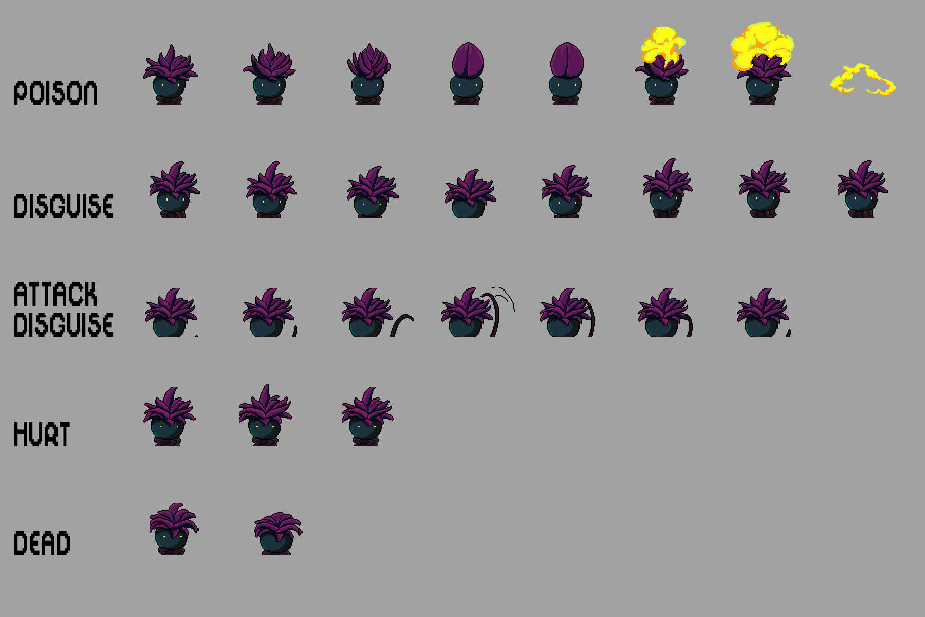 Free Fantasy Enemies Pixel Art Sprite Pack by 2D Game Assets on Dribbble