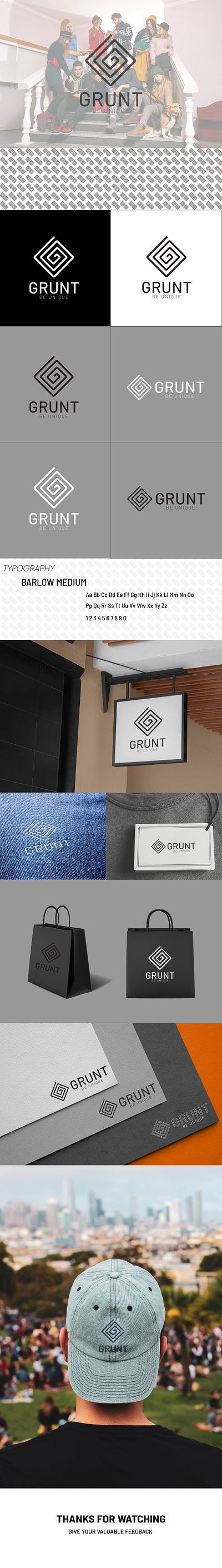 GRUNT branding graphic design motion graphics photoshop ui