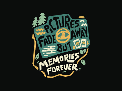Memories Forever design illustration lettering merch design skitchism t shirt typography vintage