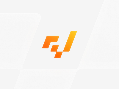 Letter J Logo Design brand brand identity branding design geometric gradient gradient logo gradient orange graphic design icon initial j j logo logo logo design minimalist orange logo saas logo startup logo symbol visual identity