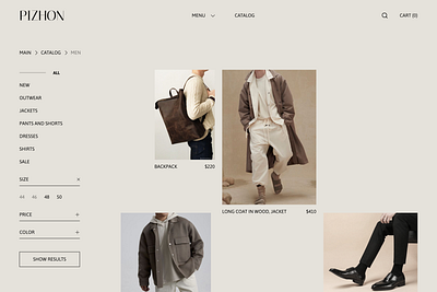 Clothing store Page cloth clothes clothes store creative design dribbble dribbblers shop store ui uidesign ux webdesign website