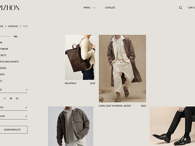 Clothing store Page cloth clothes clothes store creative design dribbble dribbblers shop store ui uidesign ux webdesign website