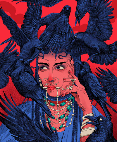 🧙 art crow design illustration portrait sajid witch