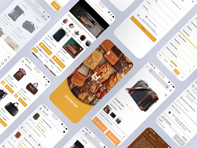 Leather Hub Store E-Commerce Store branding case study design desktop screen e commerce leather bag leather store logo mobile app mobile screen responsive ui typography ui ux