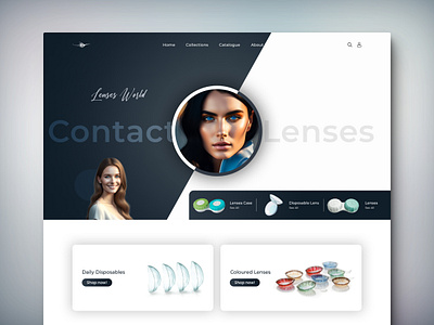 Eye Lensen Landing Page UI/UX branding content lenses eye eye lenses landing page lenses ui uiux ux web design