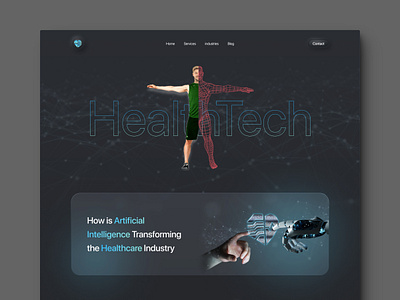 AI in Healthcare ai ai in healthcare attrective design health healthcare innovation landing page tech ui ux web design
