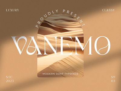 Vanemo - Modern Serif Typeface beauty branding chic cosmetics design font graphic design handlettering illustration labels logo luxury magazine modern packaging serif shiningtowncollective stc typeface versatile