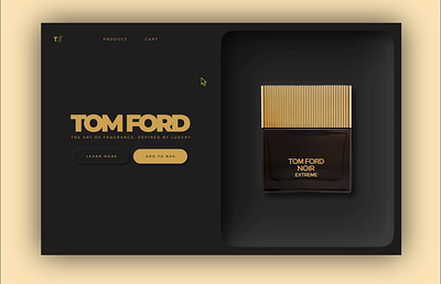 Tom Ford web design (Concept)_Figma aesthetic amazing animation app branding cool dark design figma fragrance graphic design illustration logo modern perfume tomford ui ux vector web