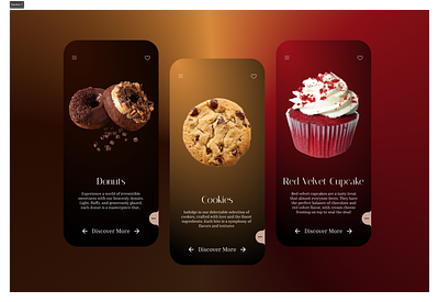 Dessert App Concept concept dessert app figma graphic design mobile app product design sweets app ui ui ux designer ux