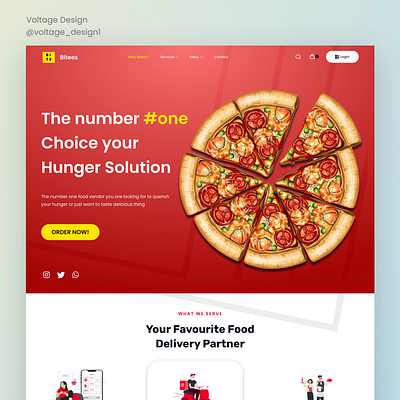 Food delivery web landing page 3d animation app branding design figma food delivery food delivery ui graphic design illustration landing page logo motion graphics ui uiux user interface website