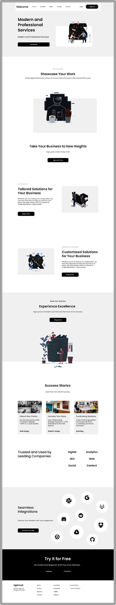 Modern and professional Design for agency website design landing page design login ui ux design modern website design ui web design website design website landing page design