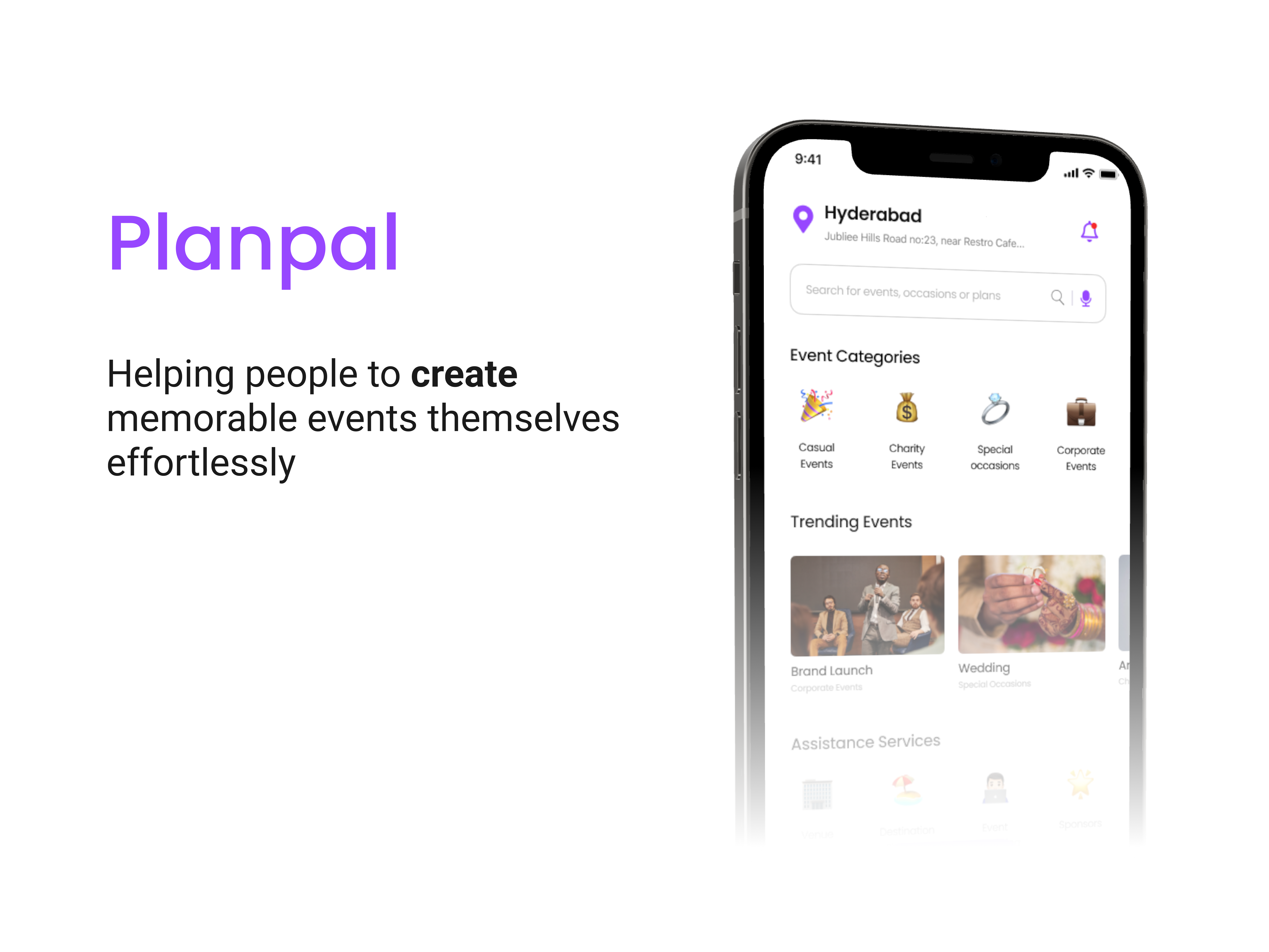 Planpal - An Event Planner App app birthday branding event eventplanner eventplannerapp function logo marriage partyplanner planner planning planpal ui uiux ux